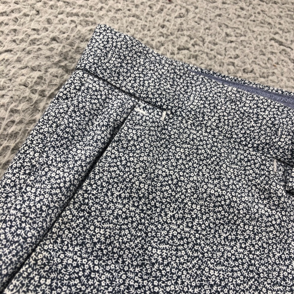 J.Crew Pants Mens 32x32 Blue Bowery Slim Floral Print Cotton Dress Trousers New